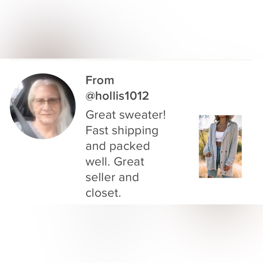 Light Gray Fuzzy Luxury Cardigan - Picture 11 of 11